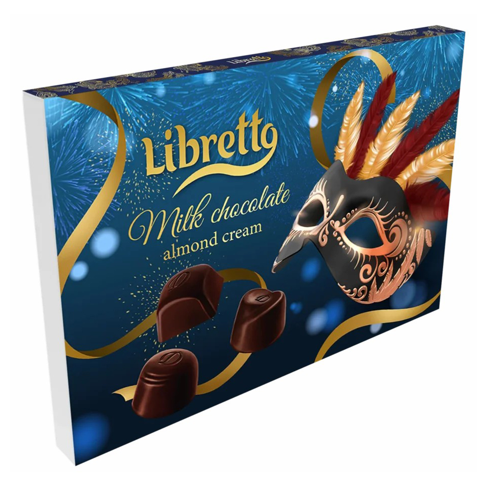 

Конфеты Libretto Маска синяя миндальный крем 150 г