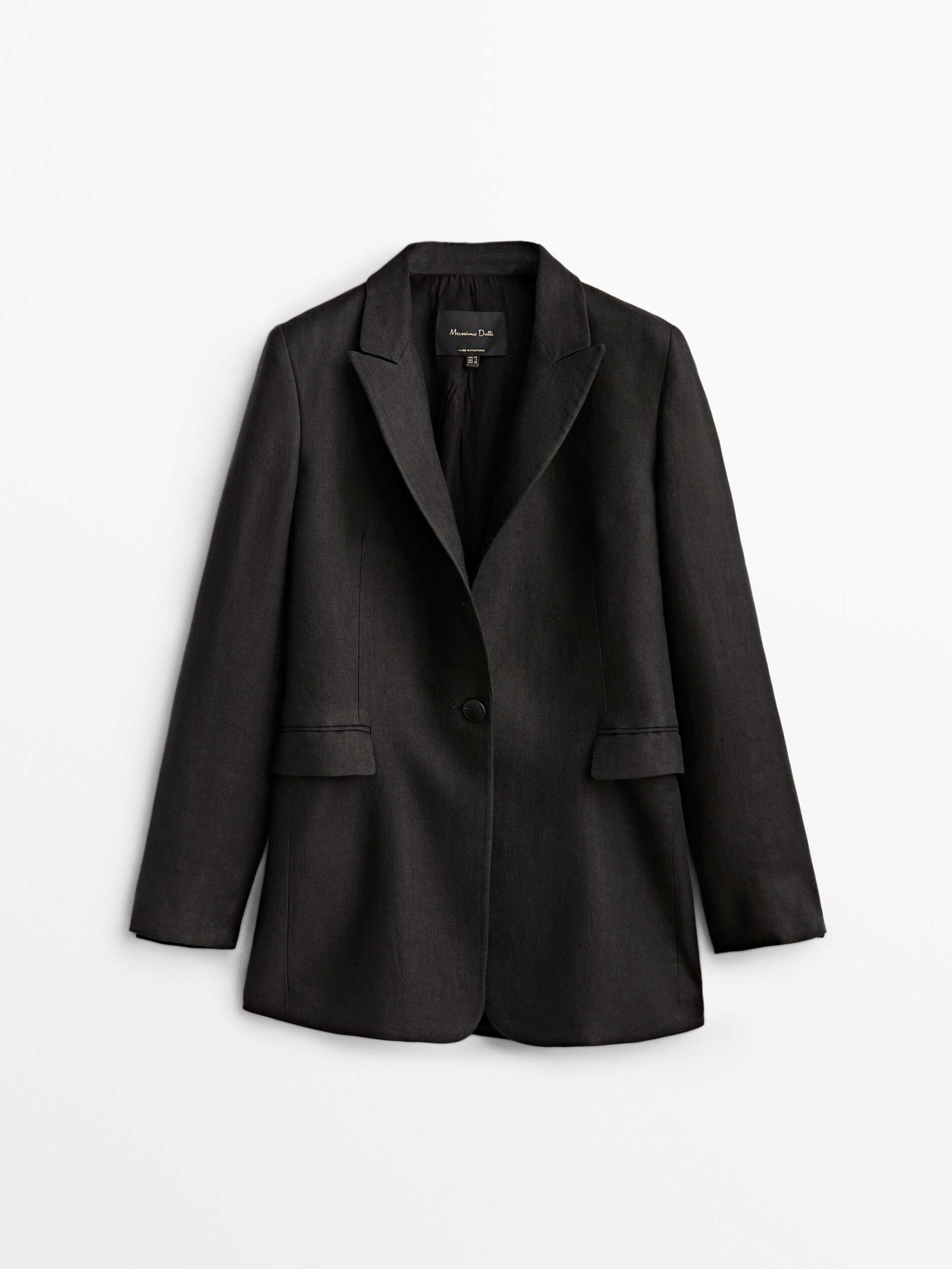 

Блейзер женский Massimo Dutti 06092592800 черный 42, 06092592800
