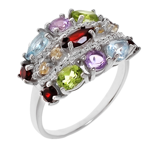 

Кольцо женское Balex Jewellery 1405936736 из серебра аметист/гранат, р. 17.5, 1405936736