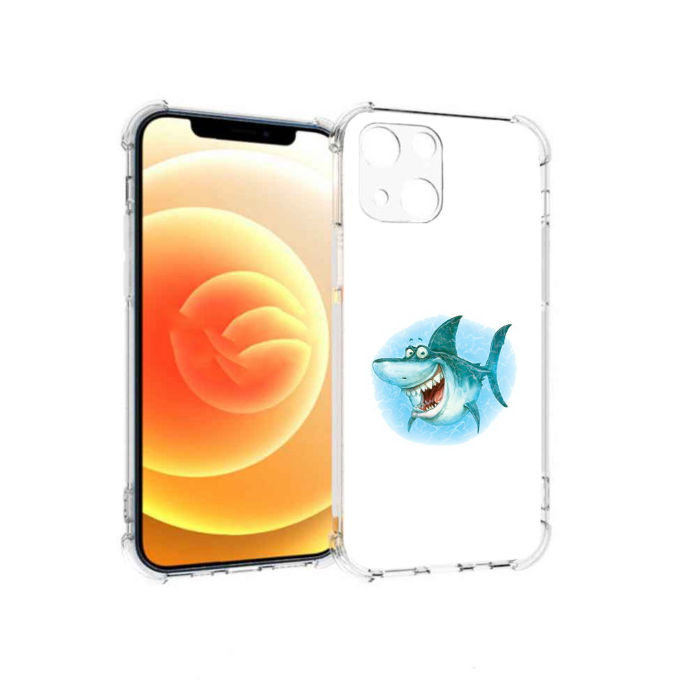 

Чехол MyPads Tocco для Apple iPhone 13 веселая акула (PT163239.611.261), Прозрачный, Tocco