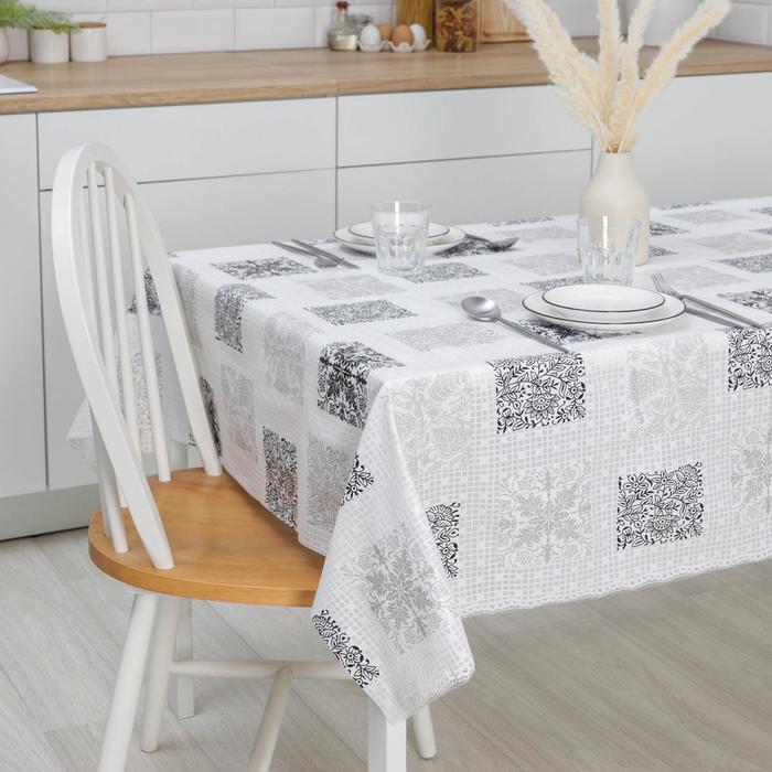 

Клеёнка столовая на тканевой основе «Вензеля», ширина 137 см, рулон 20 метров