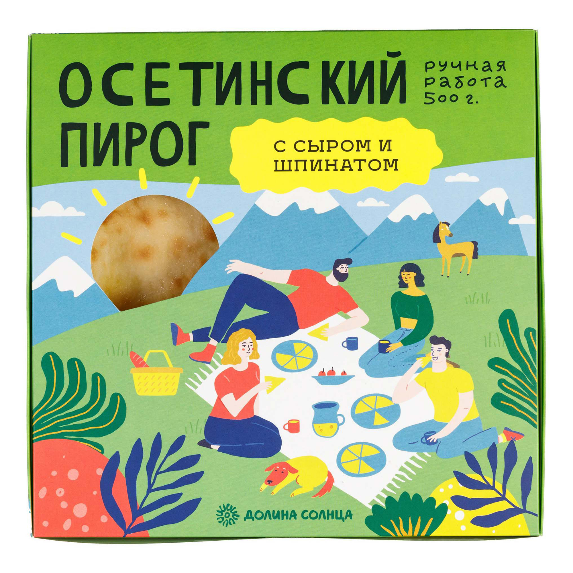 

Пирог Долина солнца Осетинский с шпинатом-сыром 500 г
