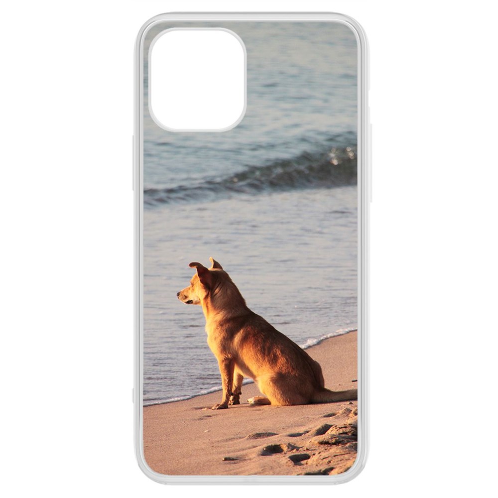 

Чехол-накладка Krutoff Clear Case На берегу для iPhone 12 Pro Max, Прозрачный
