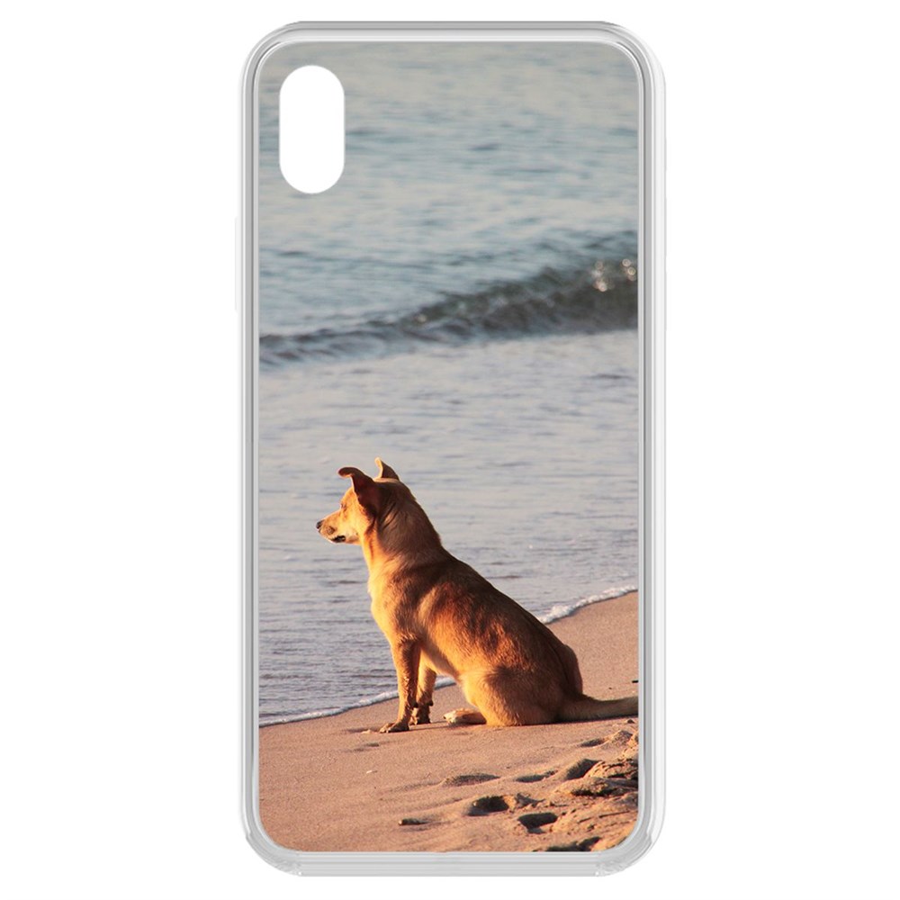 

Чехол-накладка Krutoff Clear Case На берегу для iPhone XR, Прозрачный