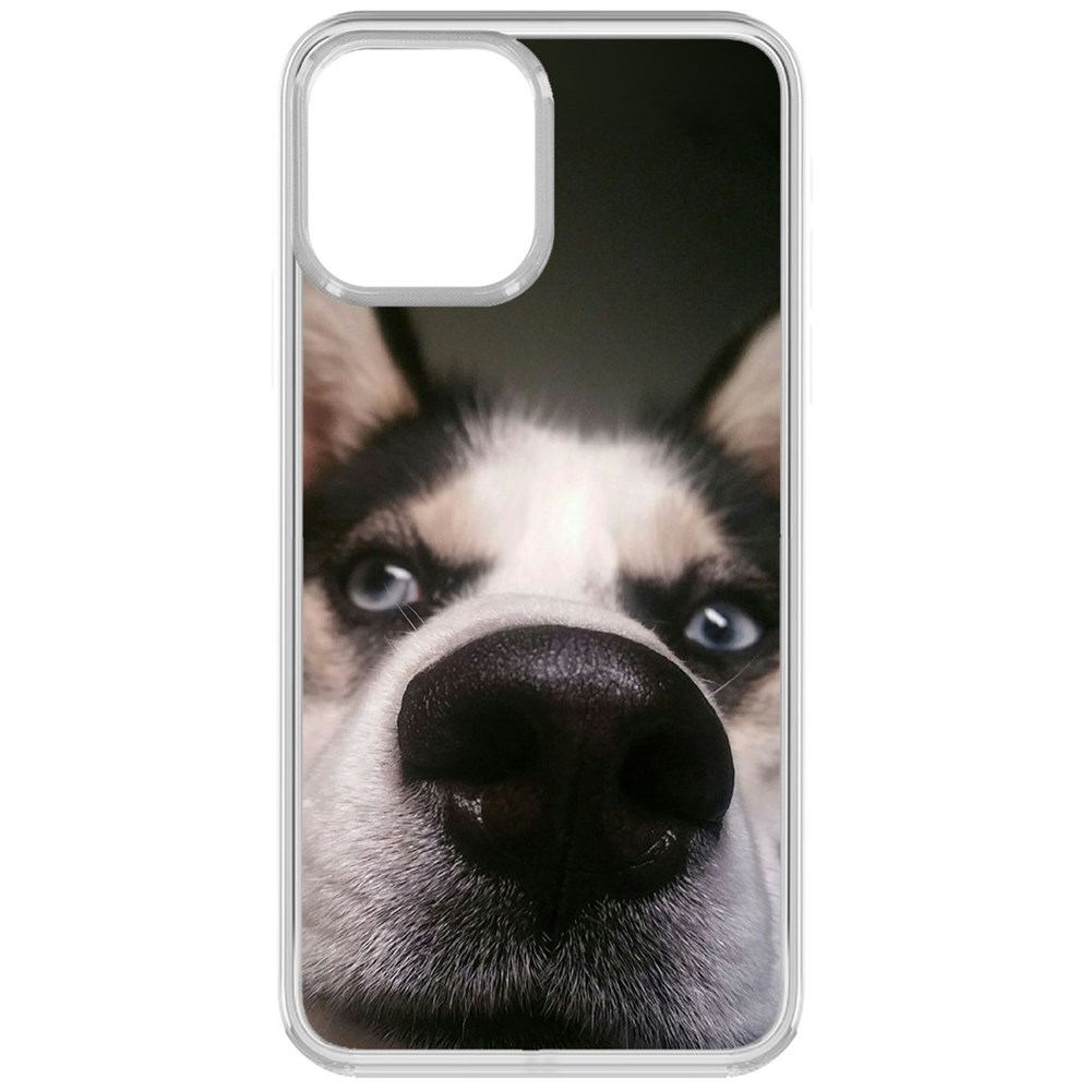 

Чехол-накладка Krutoff Clear Case Нос для iPhone 13 Pro, Прозрачный