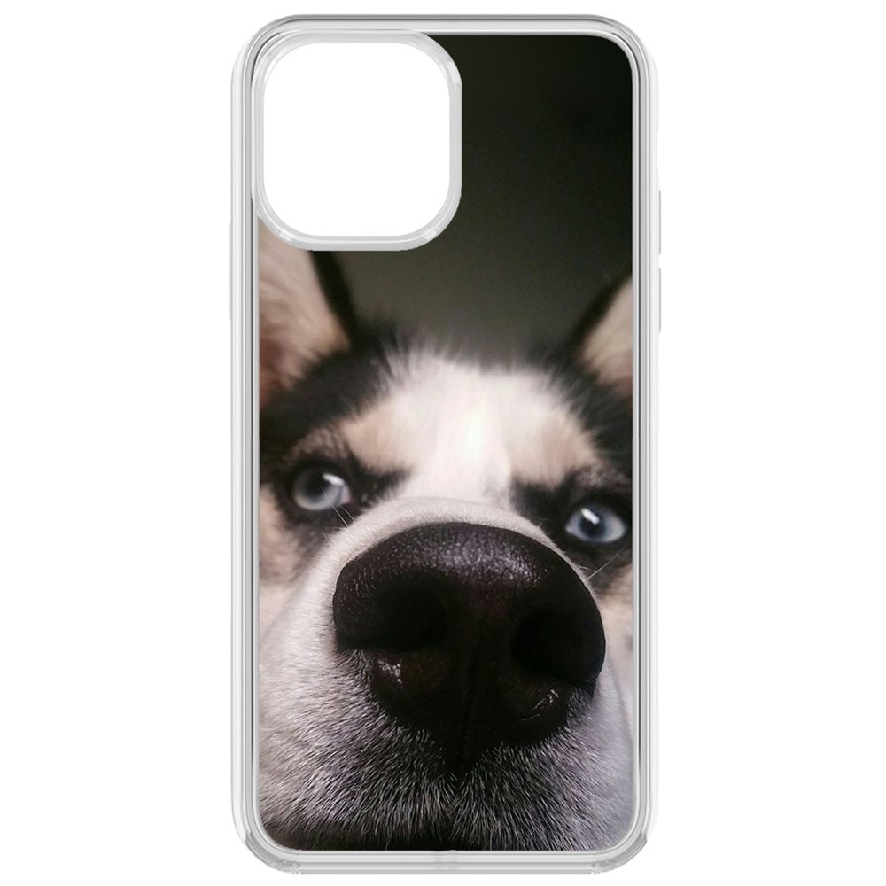 

Чехол-накладка Krutoff Clear Case Нос для iPhone 13 Pro Max, Прозрачный