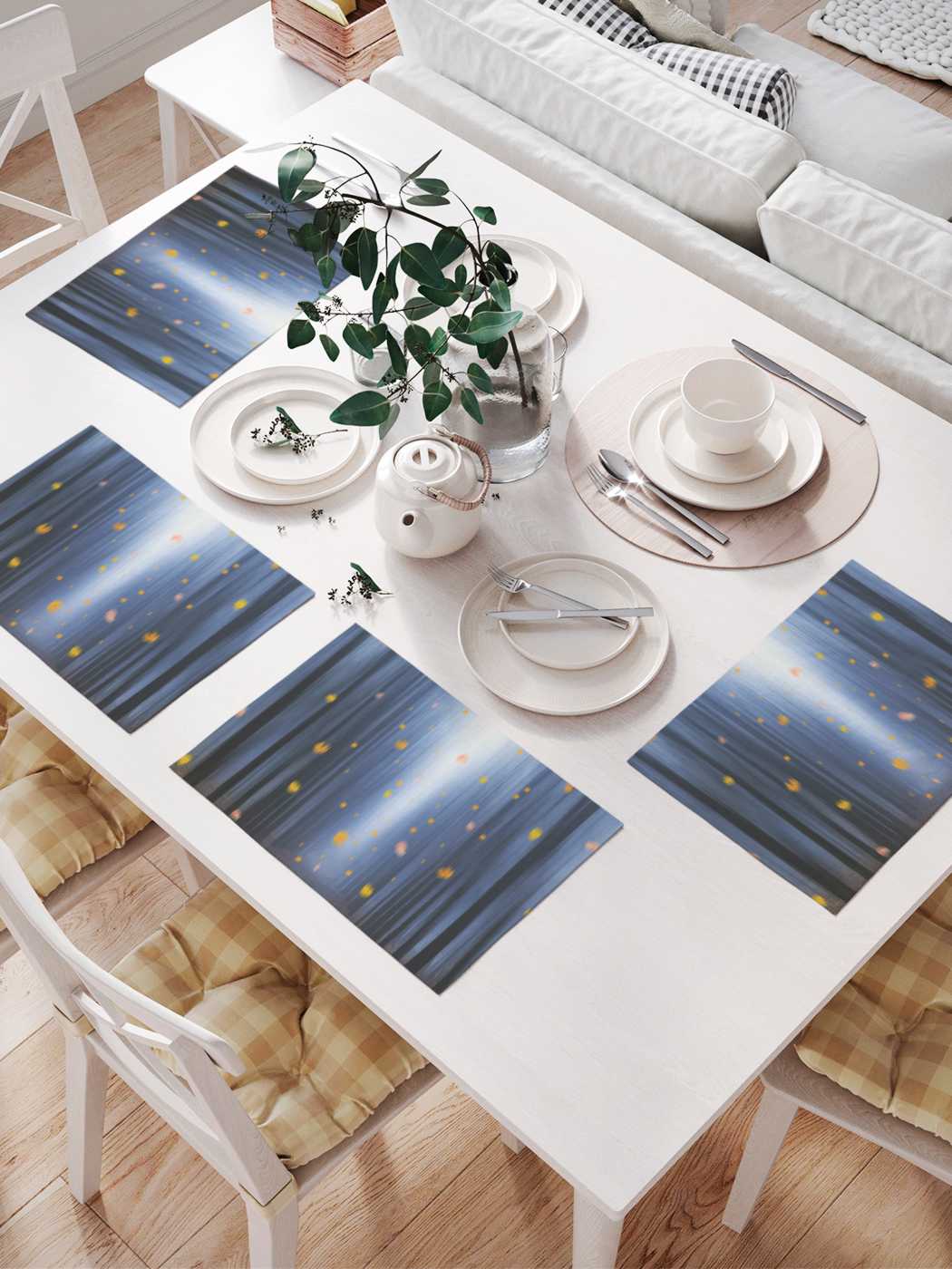 

Сервировочные селфетки JoyArty "Лес судьбы" (32х46 см, 4 шт.), Синий