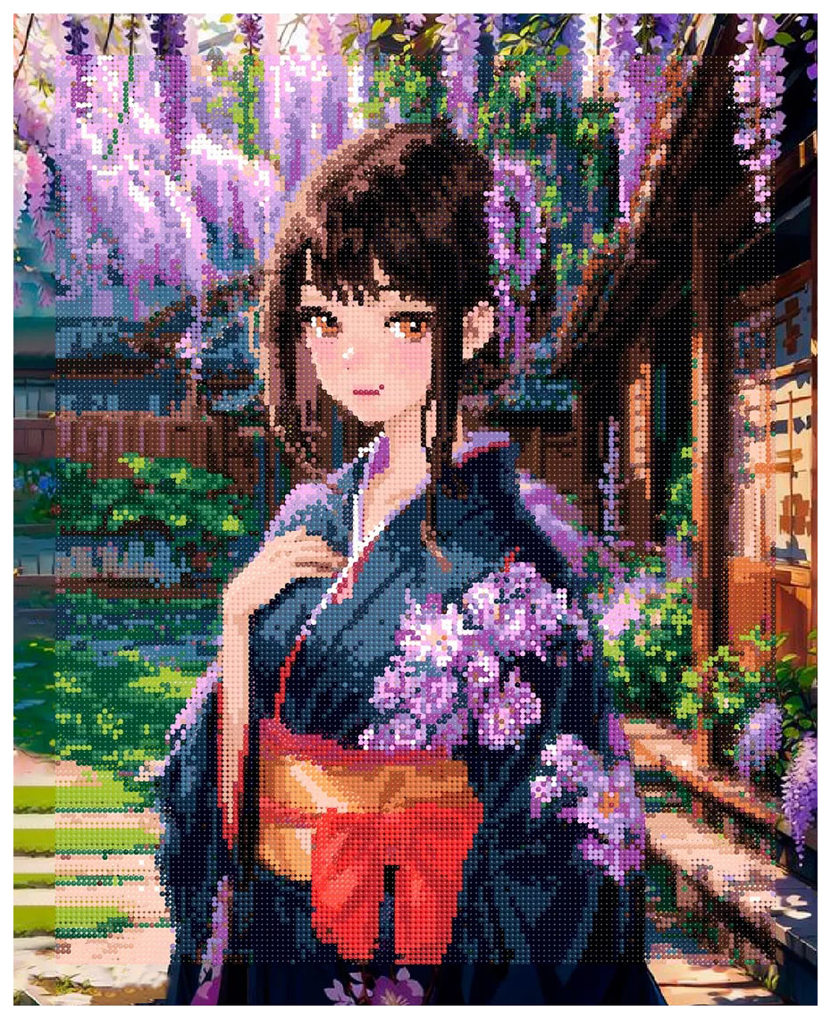 Алмазная мозаика на холсте 40х50 см с подрамником 