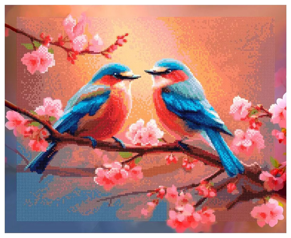 Алмазная мозаика на холсте 40х50 см с подрамником 