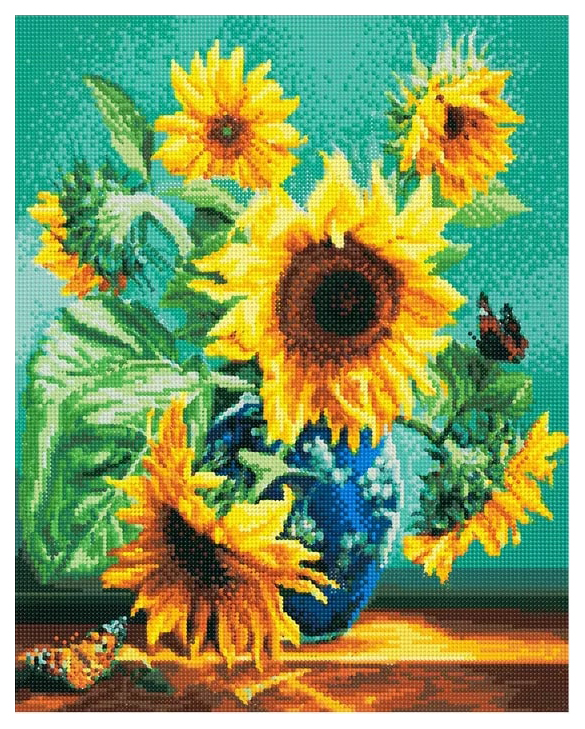 Алмазная мозаика на холсте 40х50 см с подрамником 