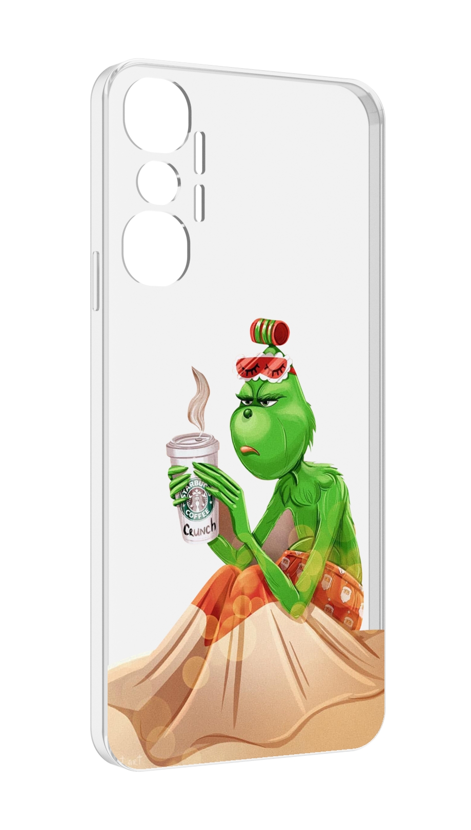 

Чехол MyPads Гринч-в-платье для Infinix Hot 20 4G, Прозрачный, Tocco