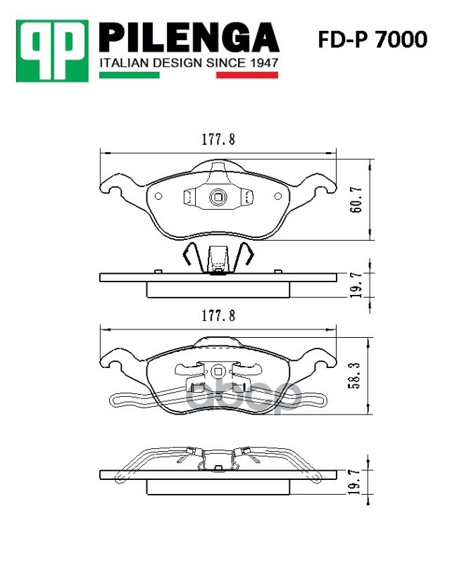 

Колодки Тормозные Дисковые Передние Focus 1 PILENGA fd-p7000