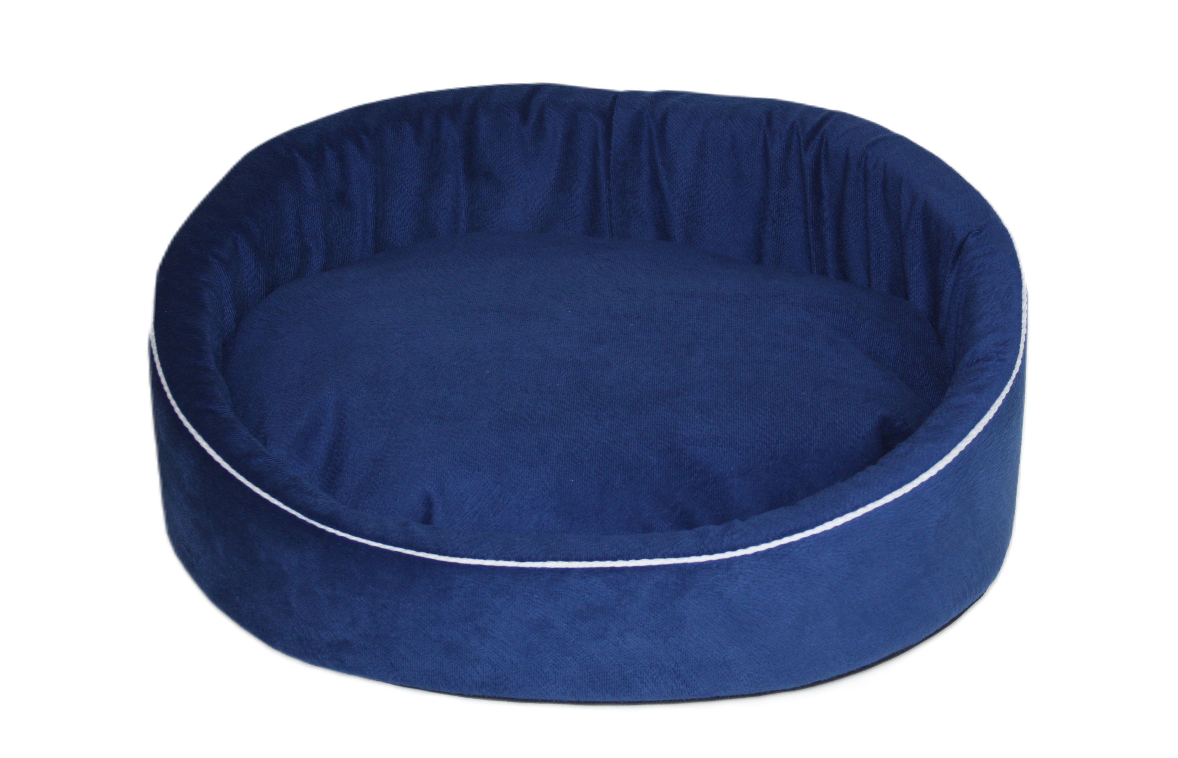 Лежак для животных Лекона Кардинал, синий, велюр, S, 46х36х16