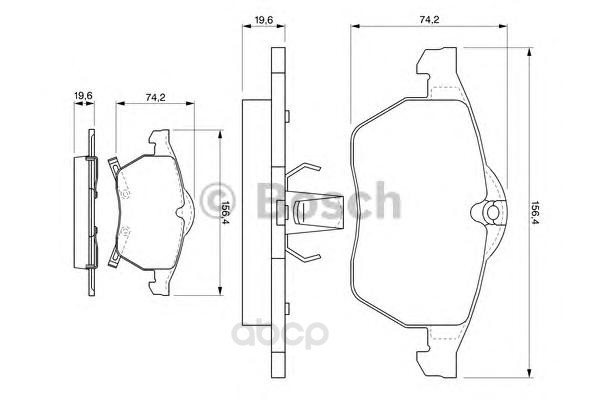 

Тормозные колодки Bosch дисковые 986424488