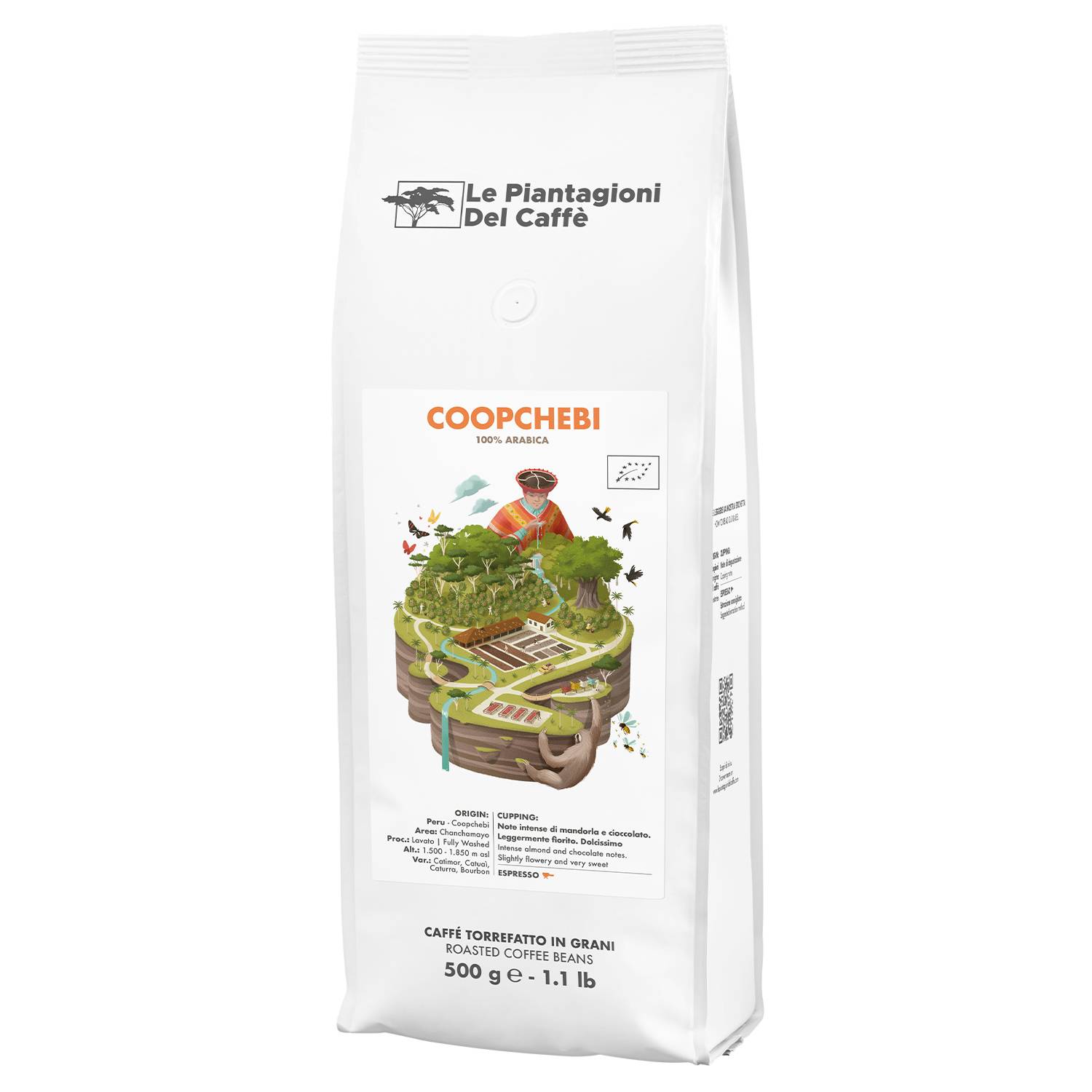 

Кофе в зернах Le Piantagioni del Caffe Coopchebi 100% арабика, 500 г, Coopchebi