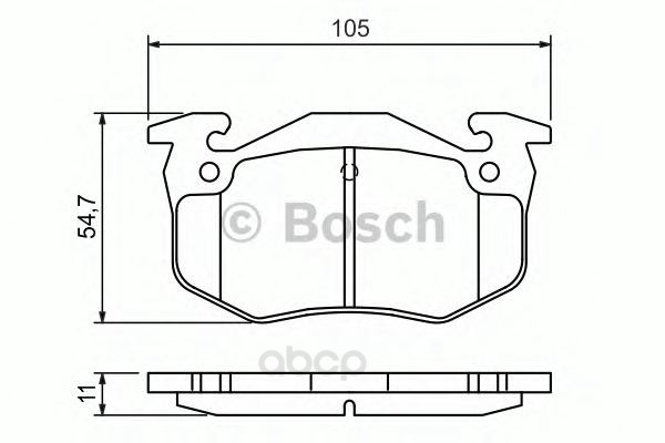 

Тормозные колодки Bosch дисковые 986460970