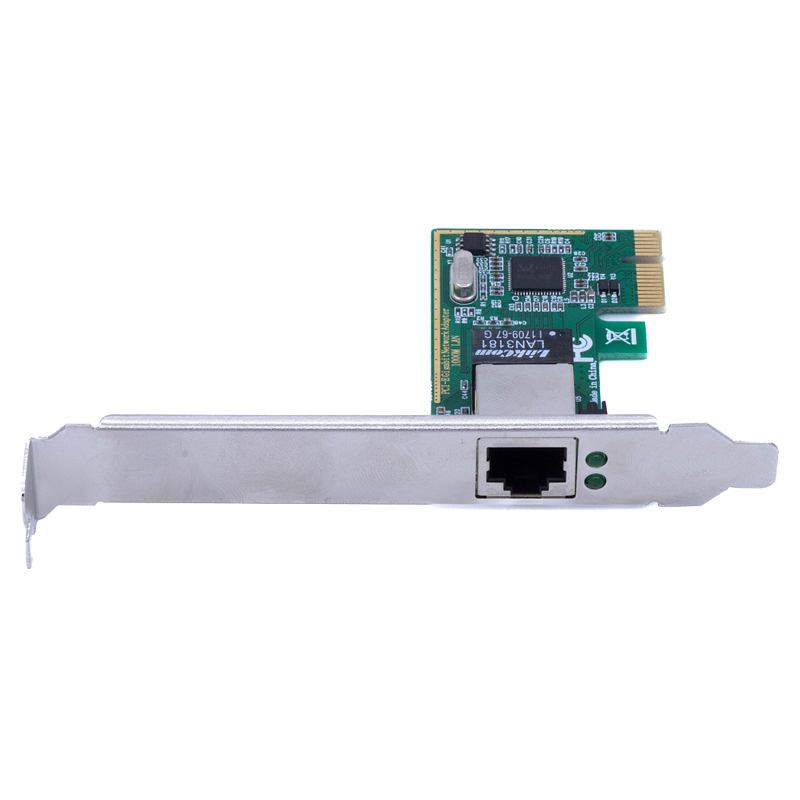 

Сетевая карта GSMIN DP18 Ethernet адаптер PCI-E 10/100/1000 Мбит/с (Серебристый), DP18