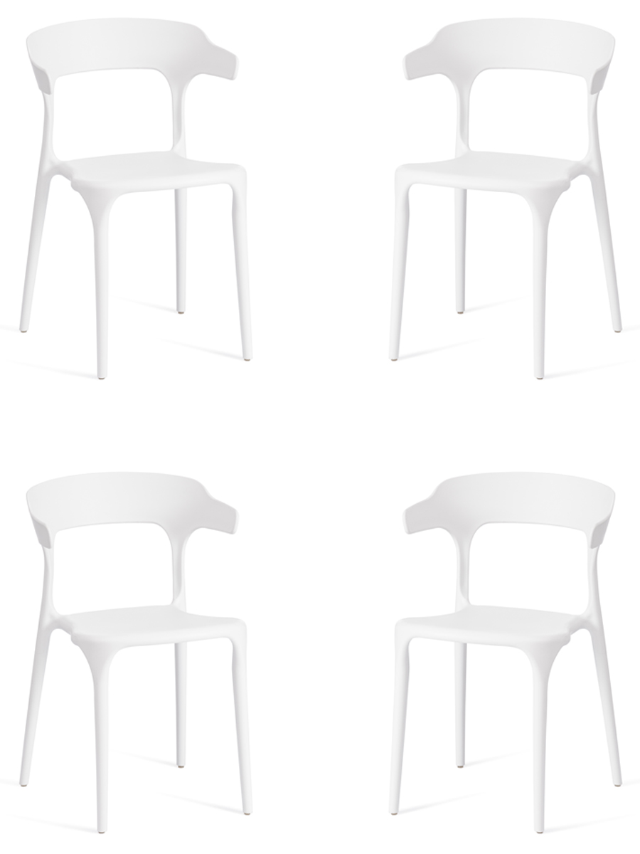 

Комплект стульев для кухни TetChair TON, 4 шт., пластик, белый, TON (mod. PC33)