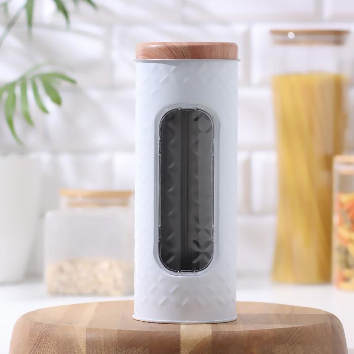 

Банка для сыпучих продуктов «Сканди», 23×8,5 см, цвет белый