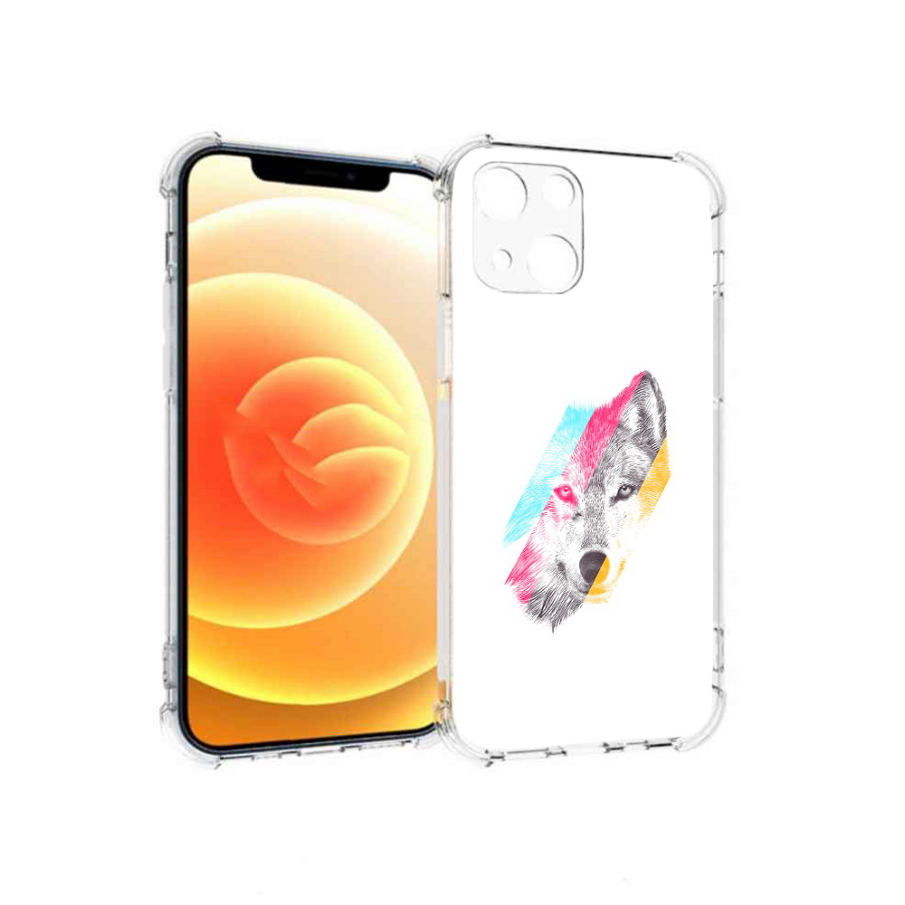 

Чехол MyPads Tocco для Apple iPhone 13 волк градиент (PT163239.611.268), Прозрачный, Tocco