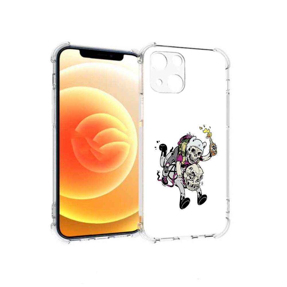 

Чехол MyPads Tocco для Apple iPhone 13 время приключений скелеты (PT163239.611.277), Прозрачный, Tocco