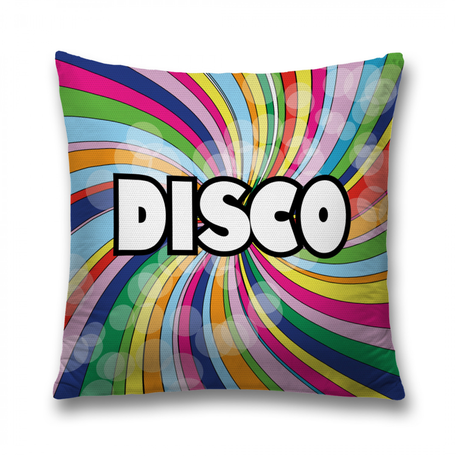 фото Наволочка декоративная joyarty "цветное диско" на молнии, 45x45 см