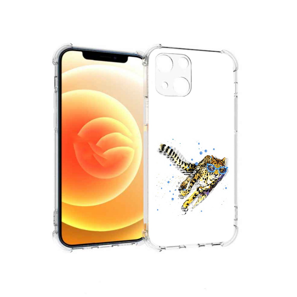 

Чехол MyPads Tocco для Apple iPhone 13 гепард в очках (PT163239.611.287), Прозрачный, Tocco