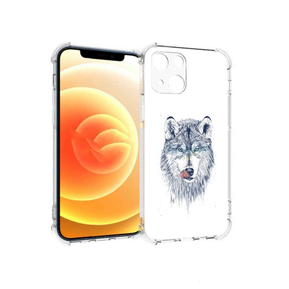 

Чехол MyPads Tocco для Apple iPhone 13 голодгый волк (PT163239.611.292), Прозрачный, Tocco