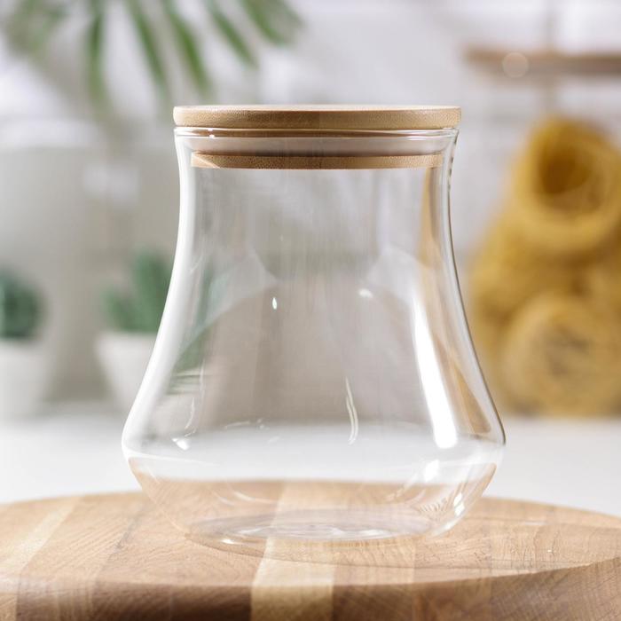 

Банка для сыпучих продуктов «Эко», 1,1 л, 12×12×16,5 см