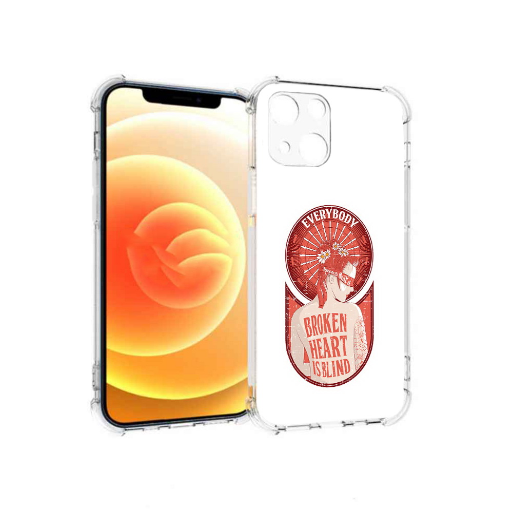 

Чехол MyPads Tocco для Apple iPhone 13 девушка разбитое сердце (PT163239.611.310), Прозрачный, Tocco