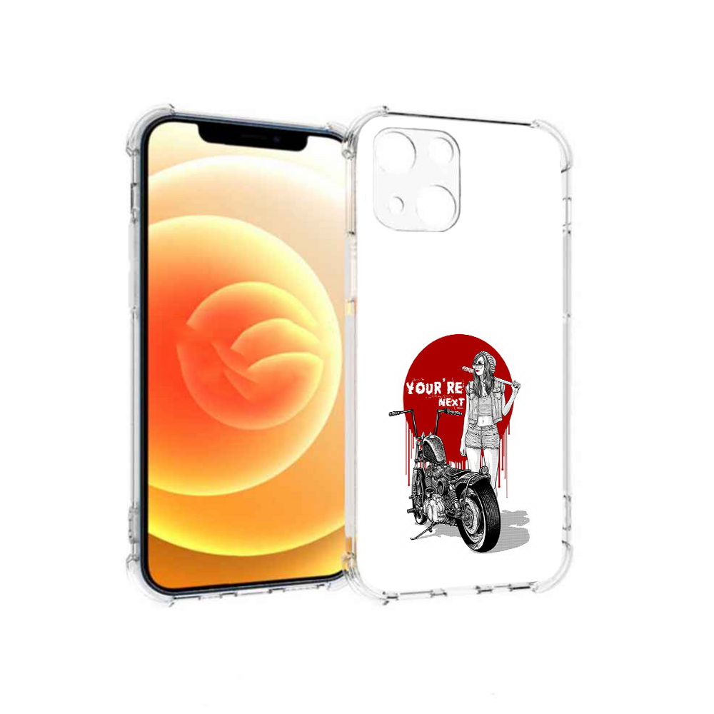 Чехол MyPads Tocco для Apple iPhone 13 девушка с мотоциклом (PT163239.611.315)