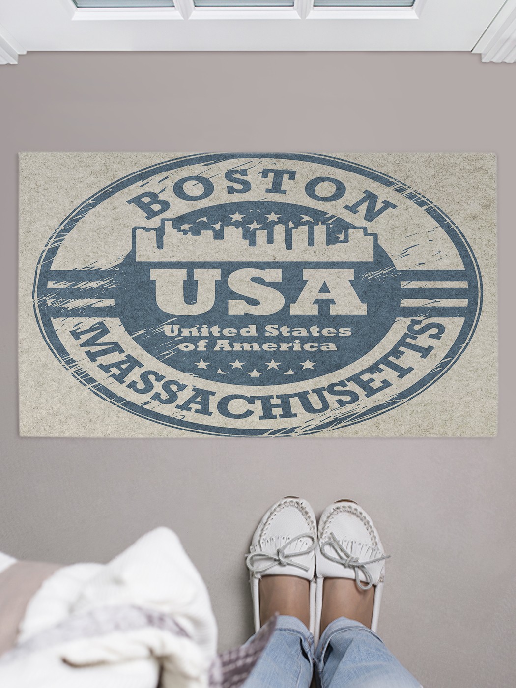 

Придверный коврик в прихожую для обуви, на резиновой основе, 75x45 см door_68063 JoyArty