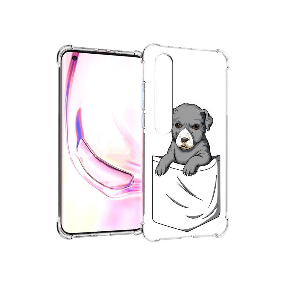 

Чехол MyPads Tocco для Xiaomi Mi 10 Pro собачка в кармане (PT144585.295.611), Прозрачный, Tocco
