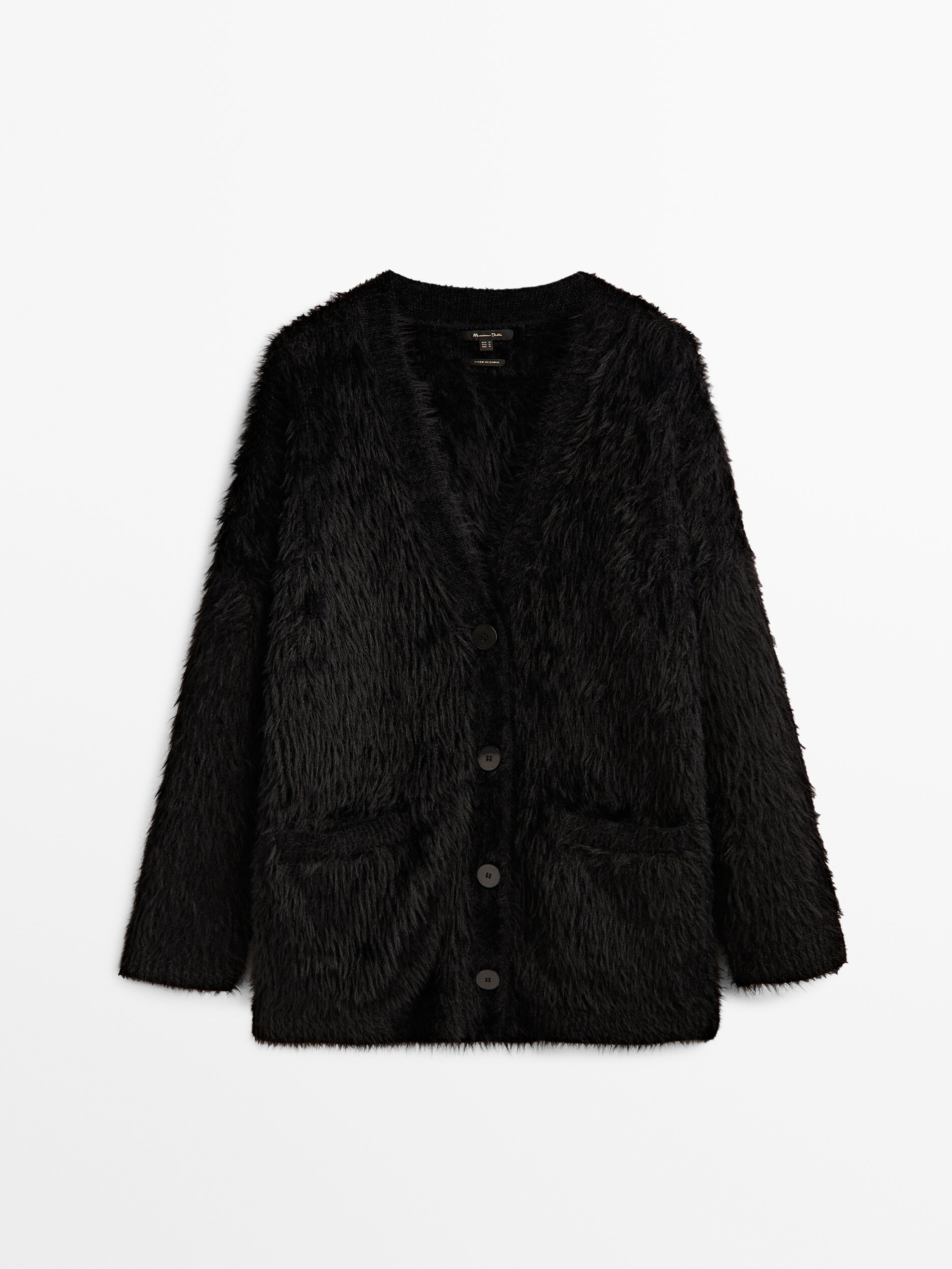 

Кардиган женский Massimo Dutti 05651637800 черный S, 05651637800