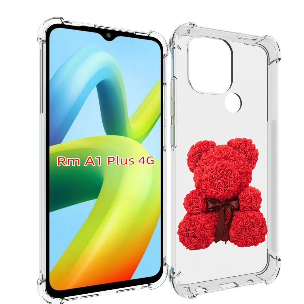 

Чехол MyPads мишка-из-розочек для Xiaomi Redmi A1 Plus +, Прозрачный, Tocco