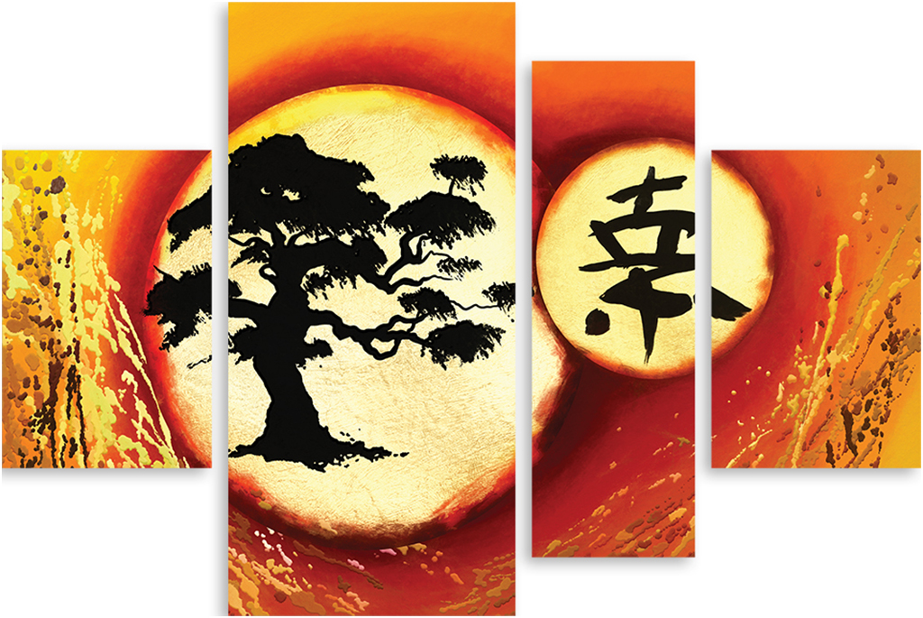 

Картина модульная на холсте Модулка Лунное дерево 170x120 см, 1555