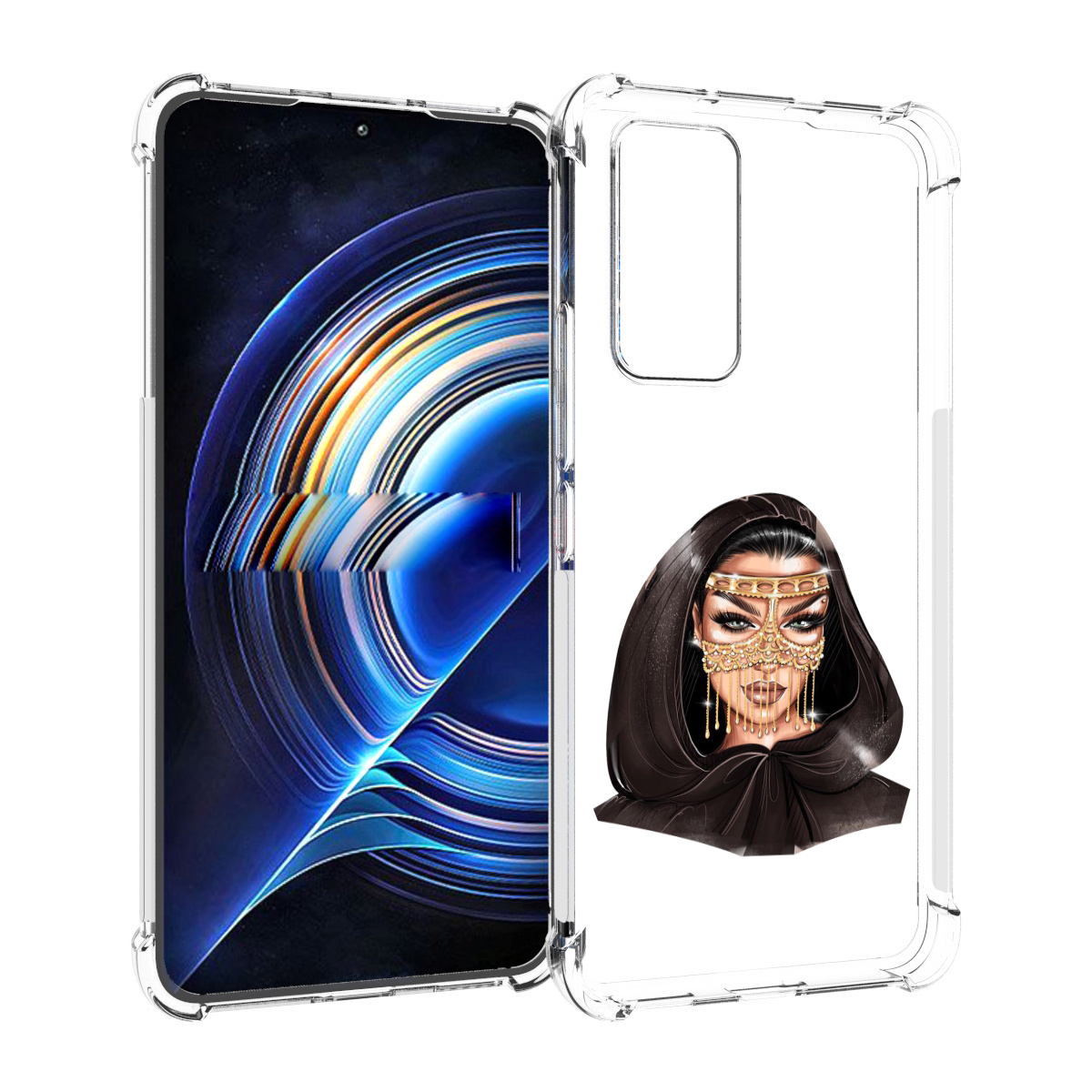 

Чехол MyPads девушка-в-золотой-маске для Tecno Camon 19 Neo, Прозрачный, Tocco