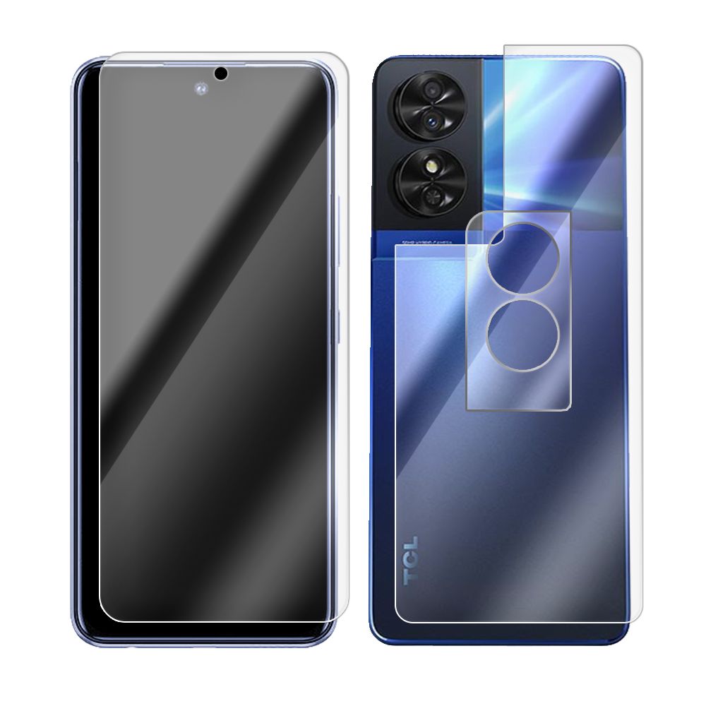 

Комплект из защитных гибридных стекол Krutoff для TCL 50 SE перед/зад/камера