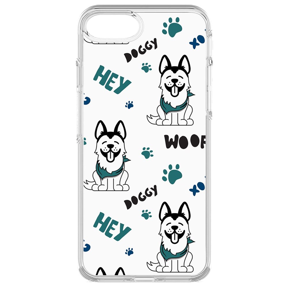 

Чехол-накладка Krutoff Clear Case Собаки паттерн 3 для iPhone 7/8/SE