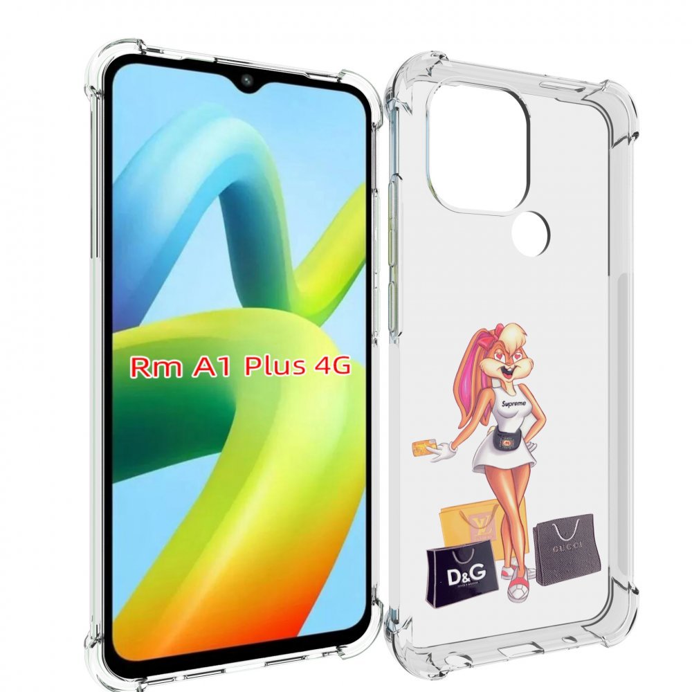 

Чехол MyPads модница-зайка женский для Xiaomi Redmi A1 Plus +, Прозрачный, Tocco