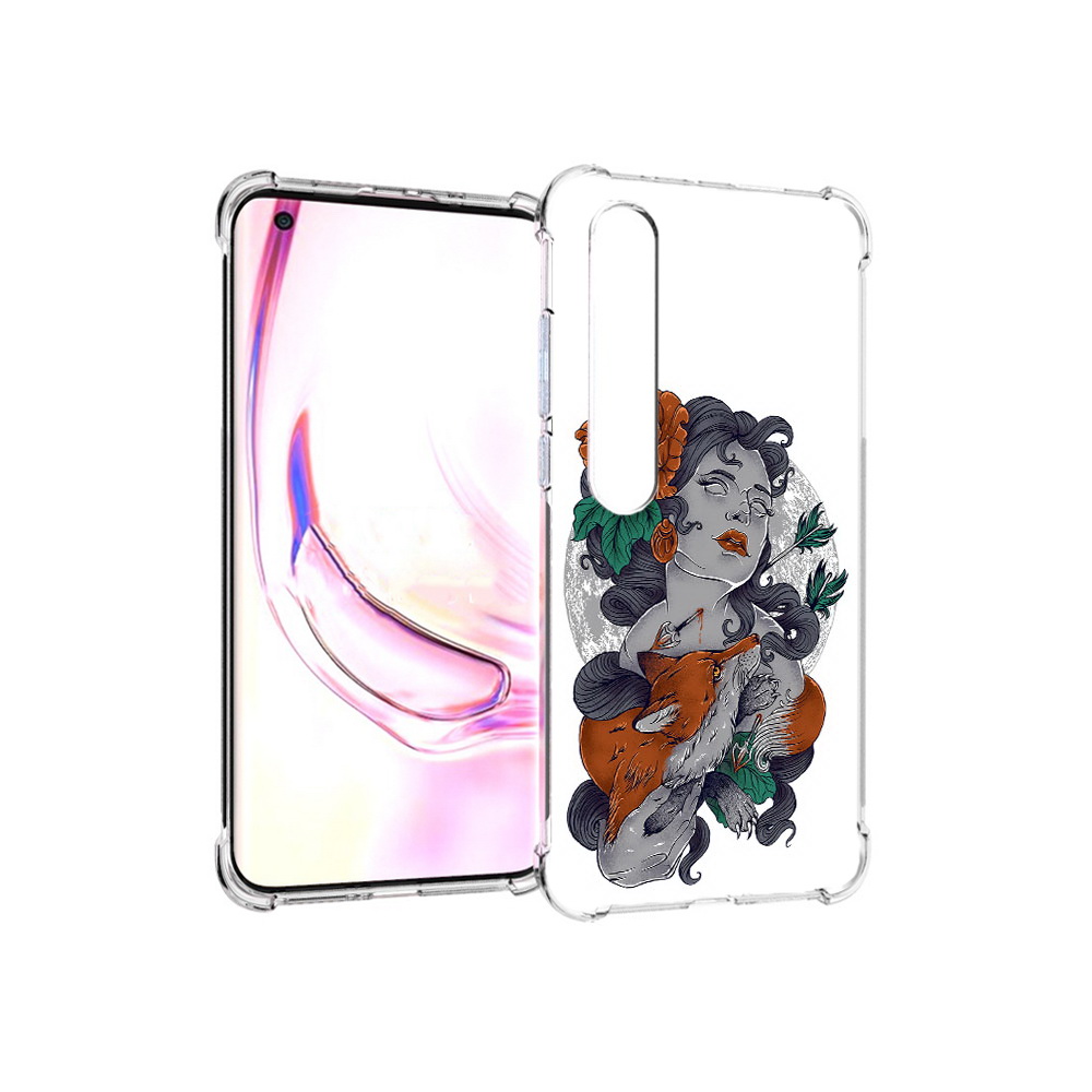

Чехол MyPads Tocco для Xiaomi Mi 10 Pro темная девушка с лисой (PT144585.295.639), Прозрачный, Tocco