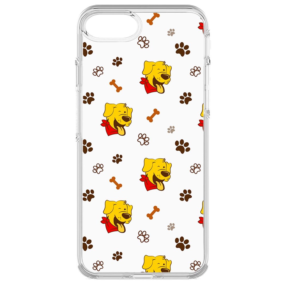 

Чехол-накладка Krutoff Clear Case Собаки паттерн 4 для iPhone 7/8/SE