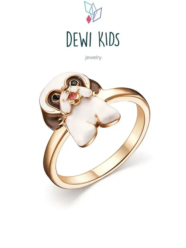 Кольцо из серебра р.13 DEWI KIDS 901012205, эмаль/фианит