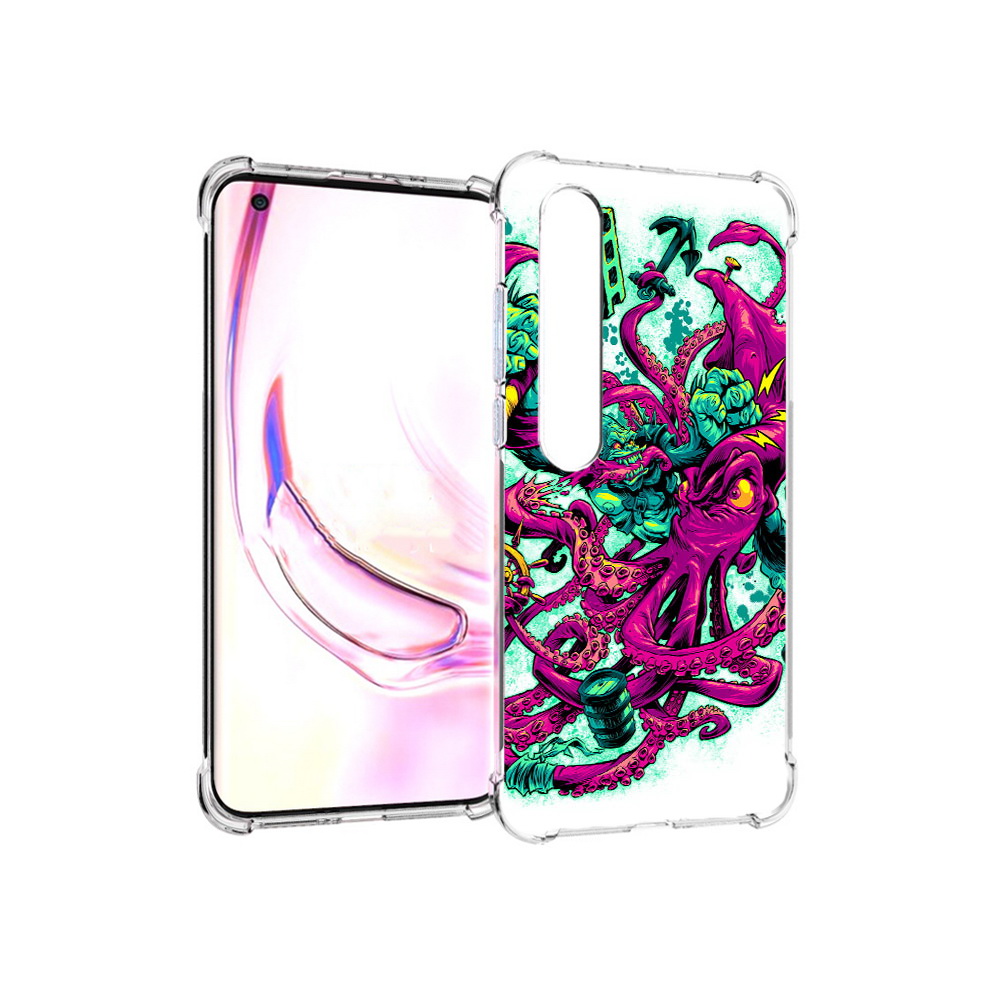 

Чехол MyPads Tocco для Xiaomi Mi 10 Pro фиолетовый кракен (PT144585.295.657), Прозрачный, Tocco