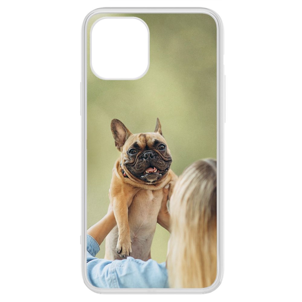 

Чехол-накладка Krutoff Clear Case Хозяйка и бульдог для iPhone 12 Pro Max, Прозрачный