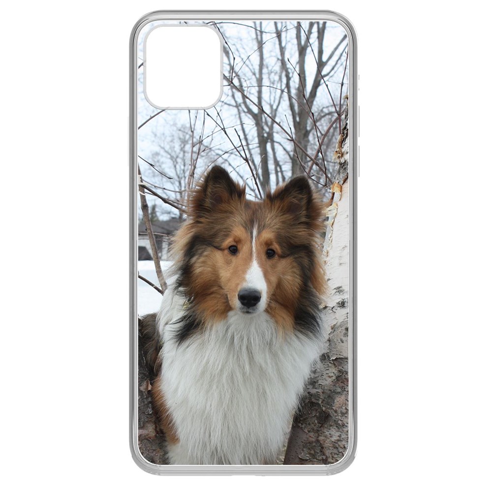 

Чехол-накладка Krutoff Clear Case Шелти для iPhone 11 Pro Max, Прозрачный