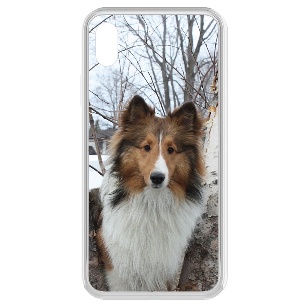 

Чехол-накладка Krutoff Clear Case Шелти для iPhone XR, Прозрачный