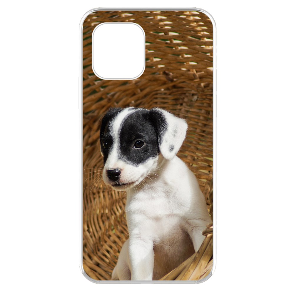 фото Чехол-накладка krutoff clear case щенок в корзине для iphone 11 pro