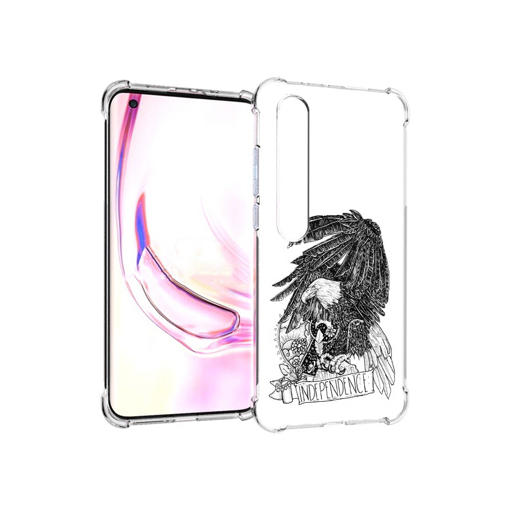 

Чехол MyPads Tocco для Xiaomi Mi 10 Pro черно белый сокол (PT144585.295.688), Прозрачный, Tocco