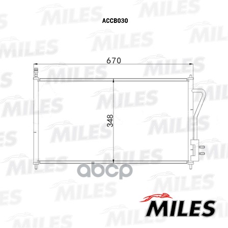 

Конденсер (Паяный) Ford Focus 1.4-2.0 98-05 Miles accb030